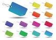 étiquettes multicolore concept