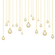 golden drops with brilliants