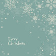 Retro simple Christmas card with snowflakes