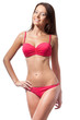 happy woman wearing bikini