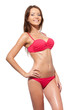 happy smiling woman wearing bikini