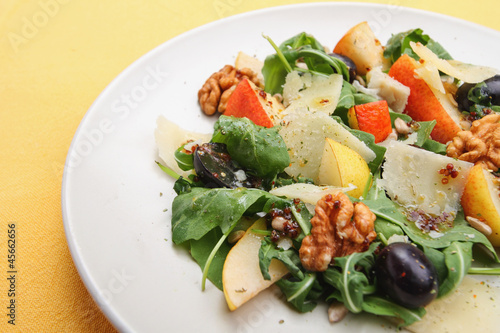 Photo: Salad with pears,walnuts, grapes and parmesan Salad with pears,walnuts, grapes and parmesan