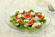 Figs salad with spinach, cheese and walnut