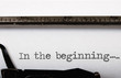 In the beginning