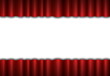 Red theater silk curtain background with wave, EPS10