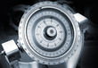 Naval gyrocompass monochrome closeup photo