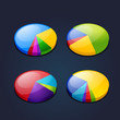 Vector: colorful set of pie graphic chart colorful set of pie graphic chart