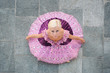 Young beautiful ballerina dancing in Bologna - Pincio, Italy.