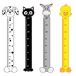 medidor para niños de pared. Animales