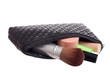 Makeup bag with cosmetics