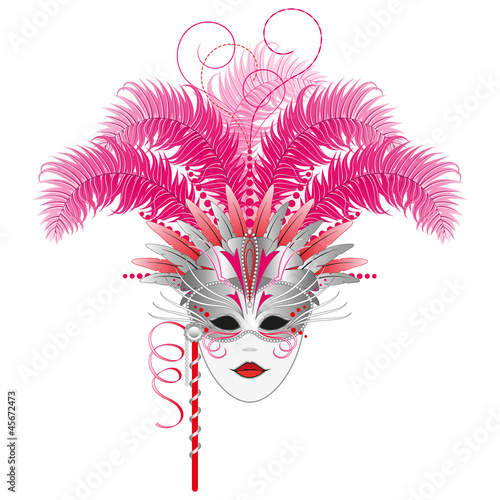 Vector: Carnival Mask - Masquerade, Venetian, Mardi Gras Carnival Mask - Masquerade, Venetian, Mardi Gras