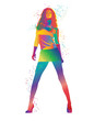 Colourful girl. Vector