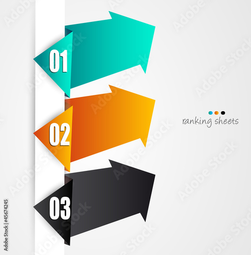 Vector: Mordern realistic paper tags for products ranking Mordern realistic paper tags for products ranking