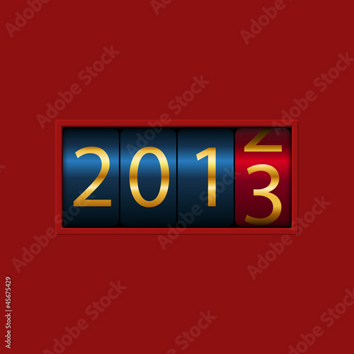 Vector: New Year counter, 2012, 2013, isolated New Year counter, 2012, 2013, isolated