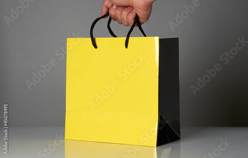Photo: Shopping bag with empty space for text Shopping bag with empty space for text