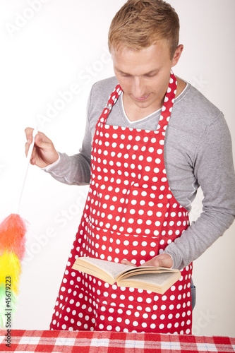 Photo: Young attractive man with duster Young attractive man with duster