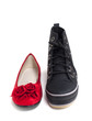 chaussures mixtes homme femme rouge noir