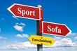 Sport oder Sofa