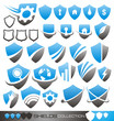 Security shield - symbols, icons and logo concepts collection