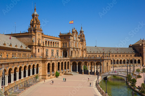 Photo: view of Plaza de Espana, Sevilla, Spain view of Plaza de Espana, Sevilla, Spain