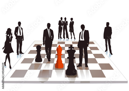 Vector: Business Schach Business Schach