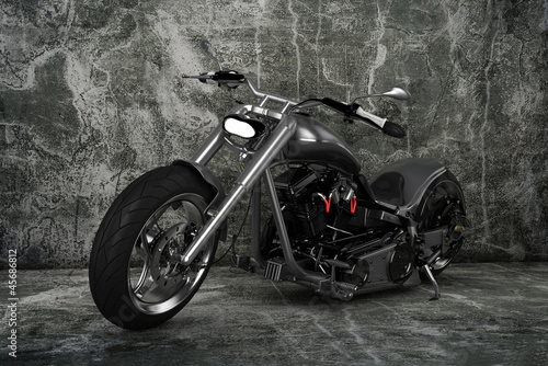 Illustration: Custom Motorbike Custom Motorbike