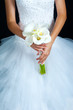 Beautiful wedding bouquet in bride's hand