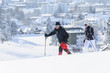 unterwegs im frischen Schnee