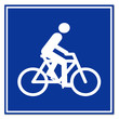 Ilustración: Señal ciclista Señal ciclista