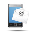 Icono smartphone 3d con simbolo email