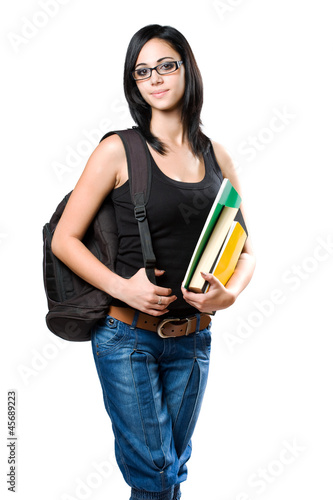 Photo: Cute young student girl. Cute young student girl.