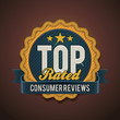 Vector top rated badge