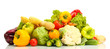 Fresh vegetables isolated on white