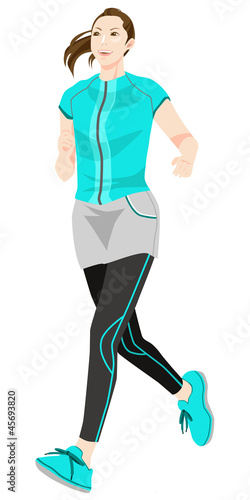 Illustration: 女性ランナー 女性ランナー