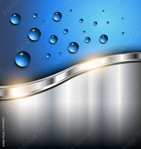 Vector: Abstract background with water drops Abstract background with water drops