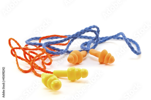 Photo: Two pairs of rubber earplugs Two pairs of rubber earplugs
