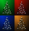 Leuchtende Christbäume