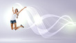 Modern style dancer posing
