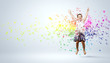 Photo: happy kid jumping happy kid jumping