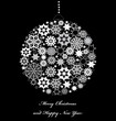 Fir tree bauble  from white snowflakes.
