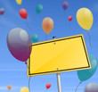 Ortsschild Luftballons