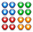 Vetor Pfeil Button Set  - 02 - blau, grün, rot, orange