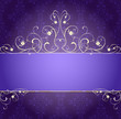 Template with ornate background and golden swirls