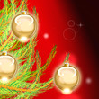 Illustration: Pine Tree and Ball Background Pine Tree and Ball Background