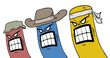 Color carnival mask friends