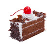 Photo: Chocolate cake topping with mousse chocolates ships and cherry o Chocolate cake topping with mousse chocolates ships and cherry o