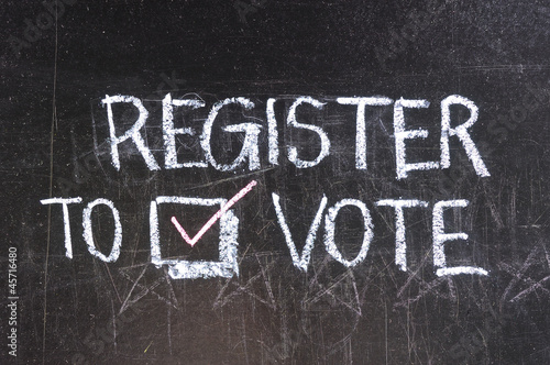 Photo: Vote written on blackboard Vote written on blackboard