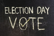 Vote written on blackboard