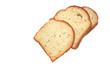 Gluten free bread slices isolated