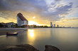 sun set time at Hua-Hin beach in Thailand